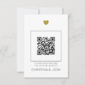 Moderne QR Code RSVP Online bruiloft uitnodiging (Voorkant)
