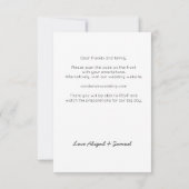 Moderne QR Code RSVP Online bruiloft uitnodiging (Achterkant)