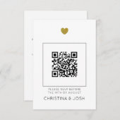 Moderne QR Code RSVP Online bruiloft uitnodiging (Voorkant / Achterkant)