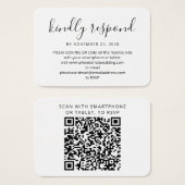Moderne QR-code RSVP-respons en -website Visitekaartje (Voorkant /achterkant)