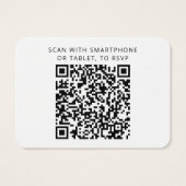 Moderne QR-code RSVP-respons en -website Visitekaartje (Achterkant)