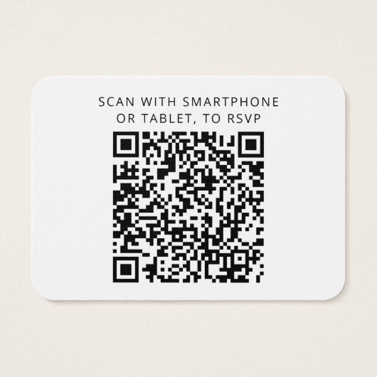 Moderne QR-code RSVP-respons en -website Visitekaartje (Achterkant)