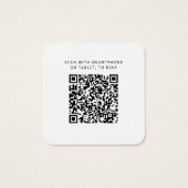 Moderne QR Code RSVP Wedding Website Kaart (Achterkant)