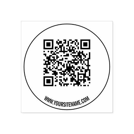 Moderne QR-code Rubberstempel (Afrduk)