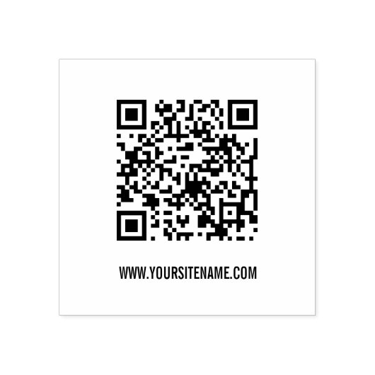 Moderne QR-code Rubberstempel (Afrduk)