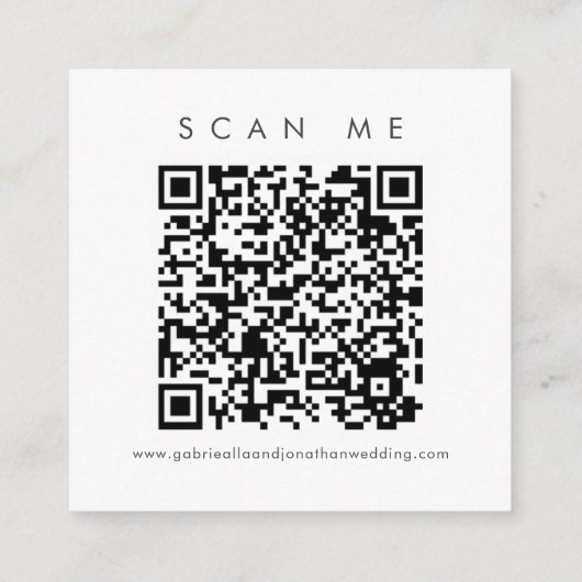 Moderne QR Code Rust Terracotta Bloemen Bruiloft R Informatiekaartje (Achterkant)