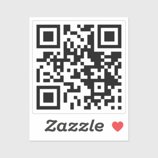Moderne QR Code Scan Me Business URL Social Media Sticker (Vel)