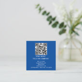 Moderne QR-code scan website vierkante visitekaart Visitekaartje (Staand voorkant)