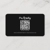 Moderne QR Code Scannable Registratie Register Visitekaartje (Voorkant)