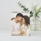 Moderne QR Code Scannable Wedding R.S.V.P. Reactie Briefkaart (Staand voorkant)