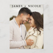 Moderne QR Code Scannable Wedding R.S.V.P. Reactie Briefkaart (Voorkant)