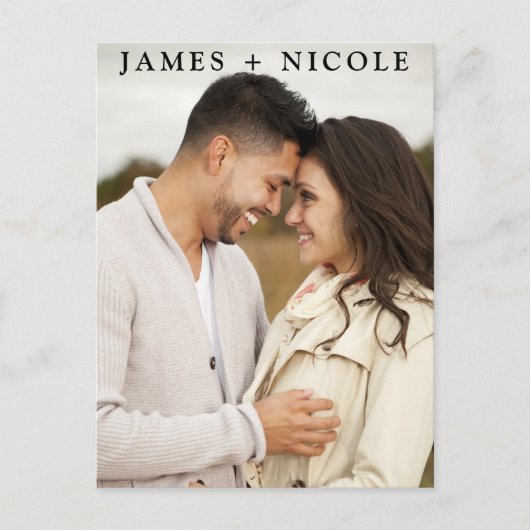 Moderne QR Code Scannable Wedding R.S.V.P. Reactie Briefkaart (Voorkant)