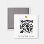 Moderne QR Code Sjabloon bruiloft uitnodiging Magneet (Voorkant / Achterkant)