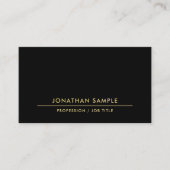 Moderne QR Code Sjabloon Elegant Zwart Visitekaartje (Voorkant)