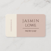 Moderne QR Code Social Media Laten we Beige verbin Visitekaartje (Voorkant)