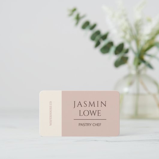 Moderne QR Code Social Media Laten we Beige verbin Visitekaartje (Staand voorkant)