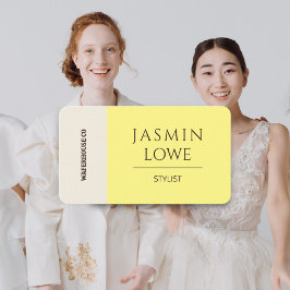 Moderne QR Code Social Media Laten we geel verbind Visitekaartje