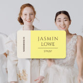 Moderne QR Code Social Media Laten we geel verbind Visitekaartje