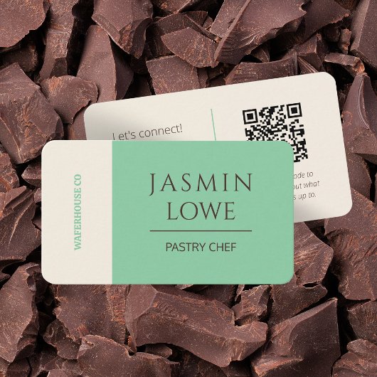 Moderne QR Code Social Media Laten we Groen Verbin Visitekaartje