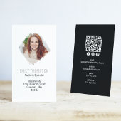 Moderne QR Code Social Media Photo Professional Visitekaartje