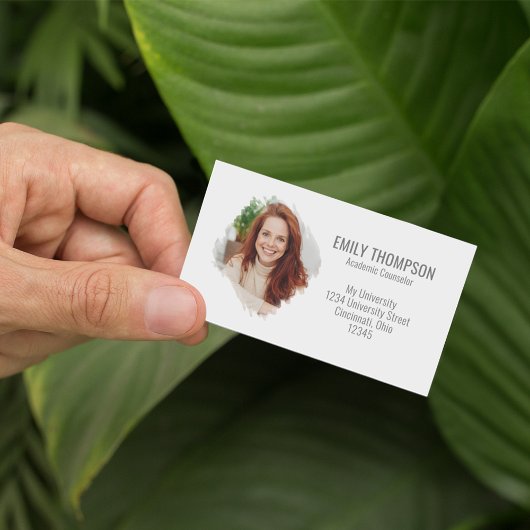 Moderne QR Code Social Media Professionele Foto Visitekaartje