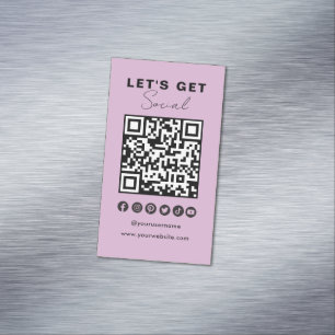 Moderne QR Code Social Media Verbind met ons Magnetisch Visitekaartje