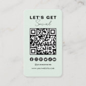 Moderne QR Code Social Media Verbind met ons Visitekaartje (Voorkant)