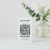 Moderne QR Code Social Media Verbind met ons Visitekaartje (Staand voorkant)
