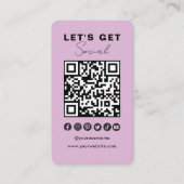 Moderne QR Code Social Media Verbind met ons Visitekaartje (Voorkant)
