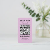Moderne QR Code Social Media Verbind met ons Visitekaartje (Staand voorkant)