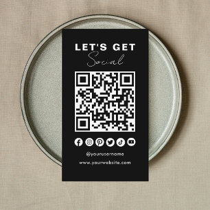 Moderne QR Code Social Media Verbind met ons Visitekaartje