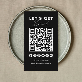 Moderne QR Code Social Media Verbind met ons Visitekaartje