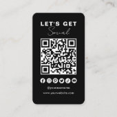 Moderne QR Code Social Media Verbind met ons Visitekaartje (Voorkant)