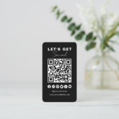 Moderne QR Code Social Media Verbind met ons Visitekaartje (Staand voorkant)