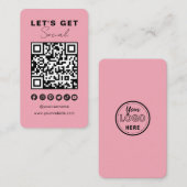 Moderne QR Code Social Media Verbind met ons Visitekaartje (Voorkant / Achterkant)