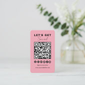 Moderne QR Code Social Media Verbind met ons Visitekaartje (Staand voorkant)