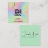 Moderne QR-code social media Visitekaartje (Voorkant / Achterkant)