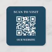 Moderne QR-code sociale media | Aangepaste logo di Vierkante Visitekaartje (Achterkant)