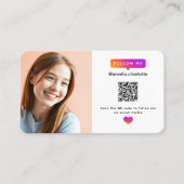 Moderne QR-code sociale media netwerkafbeelding Visitekaartje (Voorkant)