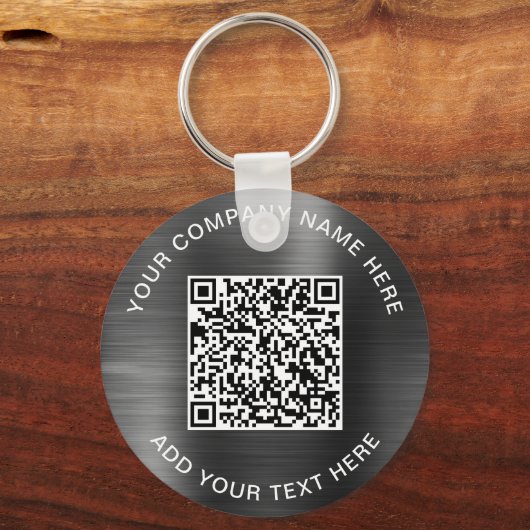 Moderne QR-code - speciale zilver Sleutelhanger (Achterkant)