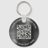 Moderne QR-code - speciale zilver Sleutelhanger (Achterkant)