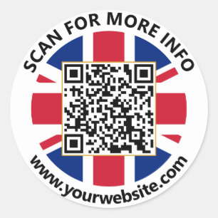 Moderne QR-code sticker Verenigd Koninkrijk Britse