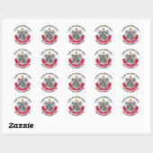 Moderne QR-code stickers met de Poolse vlag, Pools (Vel)