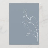 Moderne QR-code - Stusty Blue Wedding - Gegevens Informatiekaartje (Achterkant)