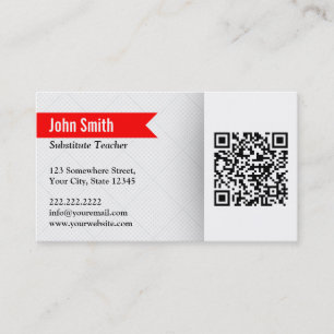 Moderne QR Code substitueert Visitekaartje leraar