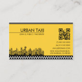 Moderne QR-code taxichauffeur Visitekaartje (Voorkant)