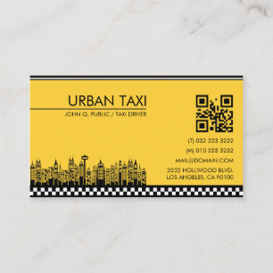 Moderne QR-code taxichauffeur Visitekaartje