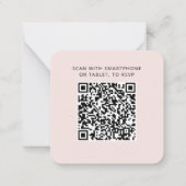 Moderne QR-code trouw-RSVP kaart Notitiekaartje (Achterkant)