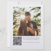 Moderne QR-code trouwkaart save the date (Achterkant)