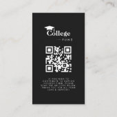 Moderne QR-code universiteitsfonds foto afstuderen Informatiekaartje (Achterkant)